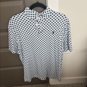 Polo by Ralph Lauren Blue and White Classic Polo Shirt